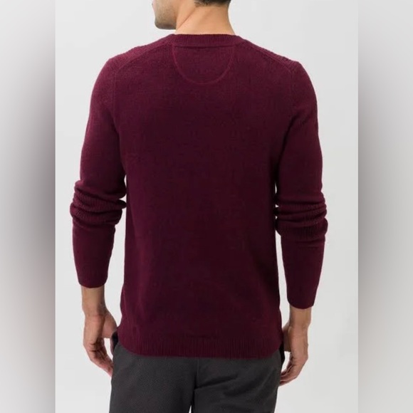 Brax Rick Wool Blend Crewneck Sweater in Port - Picture 3 of 8